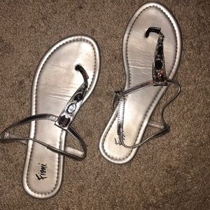 Silver sandals